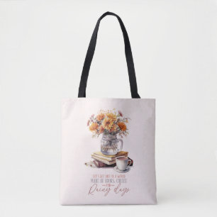 Bolsa Tote Livros, Café e Dias de Chuva