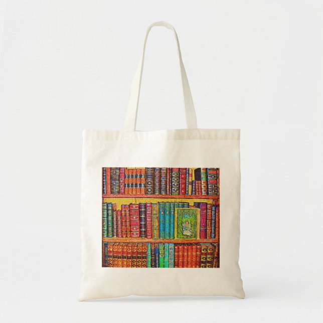 Bolsa Tote Livros de biblioteca (Frente)