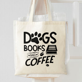 Bolsa Tote Livros de Cães Typografia de Café Dizendo Cotação