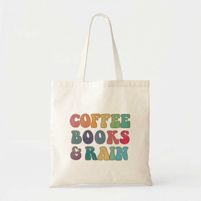 Bolsa Tote Livros de Café e Chuva  (Frente)