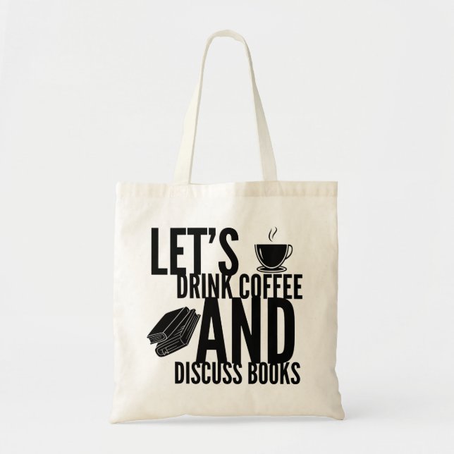 Bolsa Tote Livros De Café Lendo Saco De Toques (Frente)