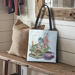 Bolsa Tote Livros de Chá da Amizade do Dragão Fada