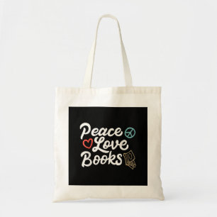 Bolsa Tote Livros de Paz Geeky e Leitura Gota