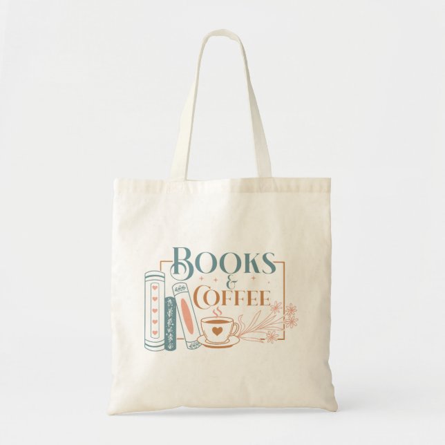 Bolsa Tote Livros E Café (Frente)