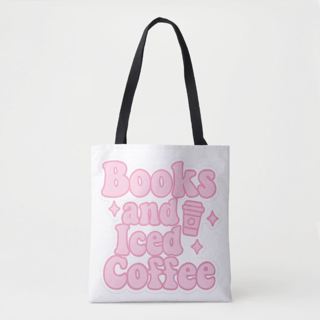 Bolsa Tote Livros e café gelado (Frente)