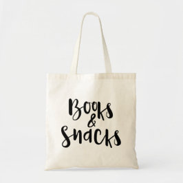 Bolsa Tote "Livros e Snacks" Toalha Reutilizável