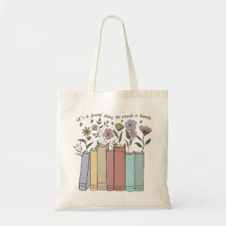 Bolsa Tote Livros Florais Estéticos É Um Bom Dia Para Ler Um