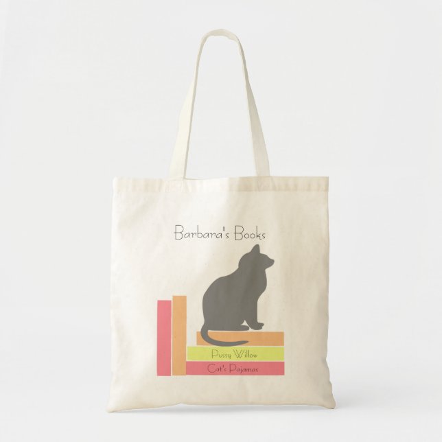 Bolsa Tote Livros infantis e gato (Frente)
