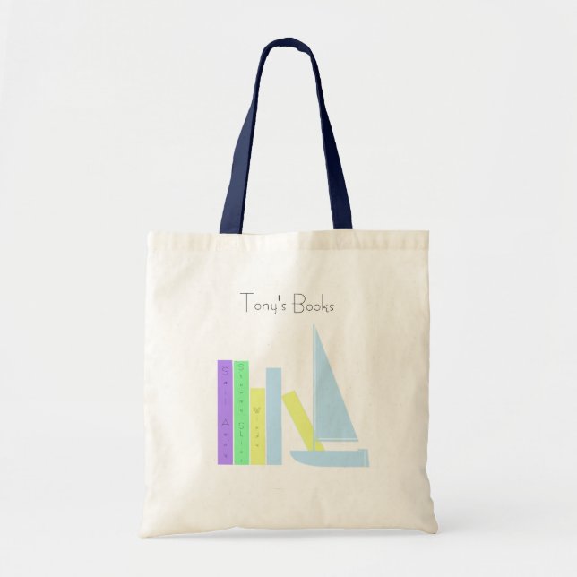 Bolsa Tote Livros infantis e veleiro de brinquedo (Frente)