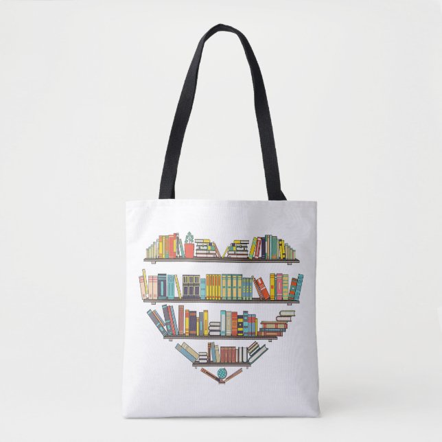 Bolsa Tote Livros legal Leitura Homens Mulheres Livro Letras  (Frente)