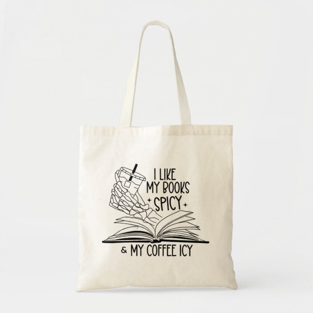 Bolsa Tote Livros picantes e café gelado (Frente)