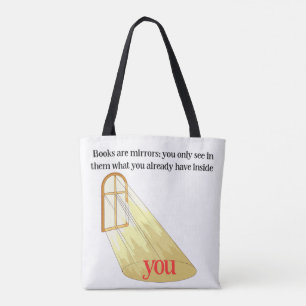 Bolsa Tote Livros São Espelhos Cota do Leitor Janela Amarela