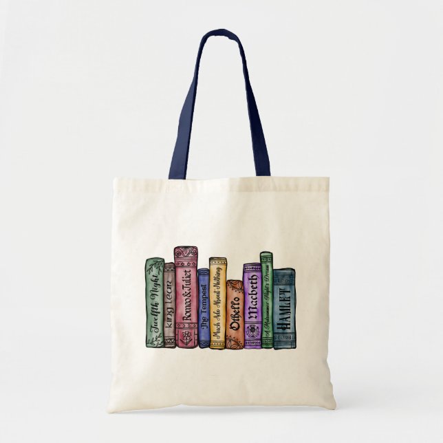 Bolsa Tote Livros Shakespeare n.o 1 (Frente)