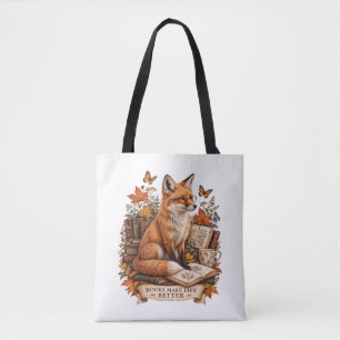 Bolsa Tote Livros Tornam a Vida Melhor – Vintage Fox Leitura