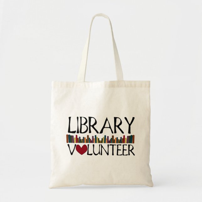 Bolsa Tote Livros voluntários da biblioteca (Frente)