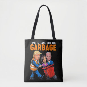 Bolsa Tote Lixo para Trump 2024 Hora Engraçada de Tirar o Lix