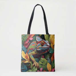 Bolsa Tote Lizard Leaves & Colour