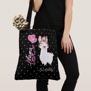 Bolsa Tote Llama Love - Rosa