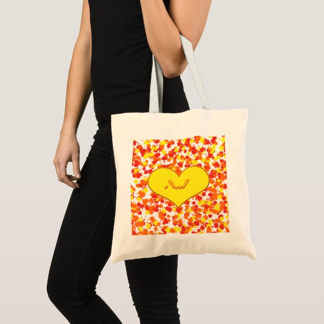 Bolsa Tote LLS-Eu Te Amo com Coração por Shirley Taylor (Frente (produto))