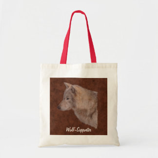 Bolsa Tote Lobo-Branco - Presente Retrato da Vida Selvagem