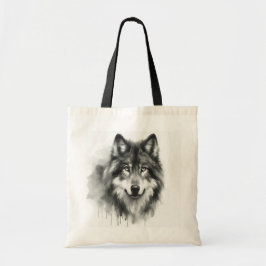 Bolsa Tote Lobo Cinzento Majestoso Incrível Arte de Vida Selv