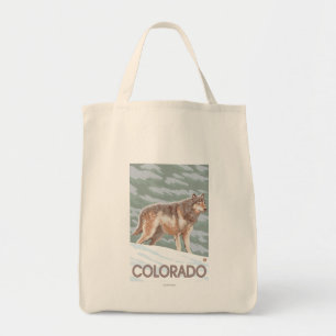 Bolsa Tote Lobo cinzento StandingColorado