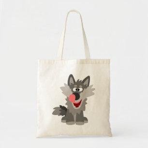 Bolsa Tote Lobo de desenho animado Bobo
