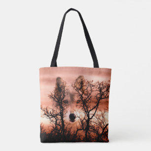 Bolsa Tote Lobo do por do sol