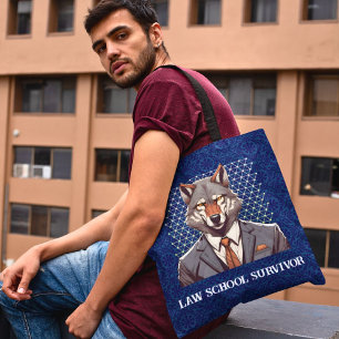 Bolsa Tote Lobo Engraçado Presente para Advogado Estudante de