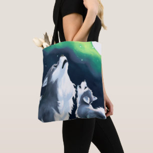 Bolsa Tote Lobo Fofo e Almoço na Lua Cheia