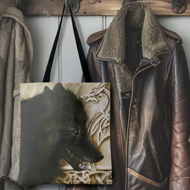 Bolsa Tote Lobo Negro Celta (Criador carregado)