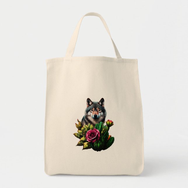 Bolsa Tote Lobo Três: (Frente)