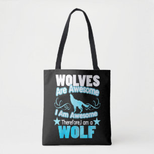 Bolsa Tote Lobos São Incríveis Eu Sou Incrível Lobo Engraçado