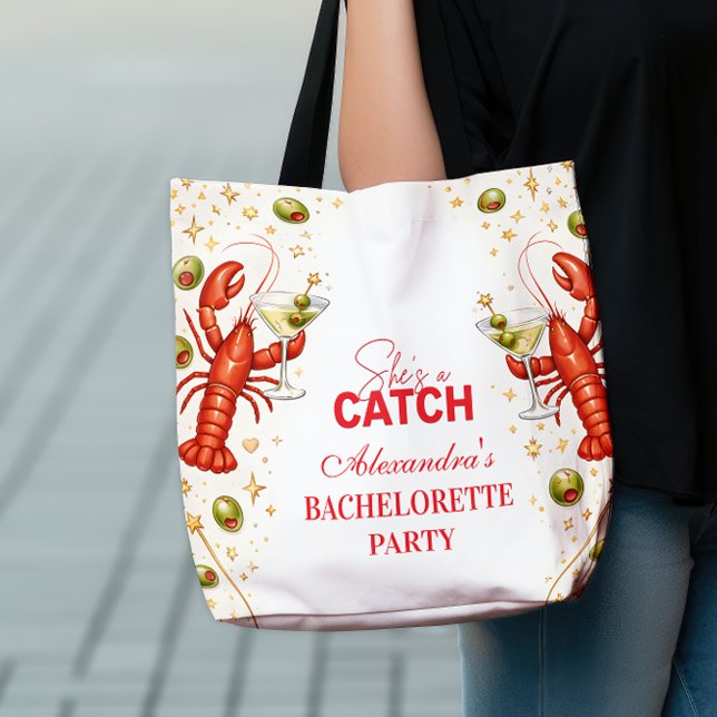 Bolsa Tote Lobster Love Coastal Bachelorette Party (Criador carregado)