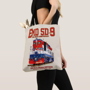 Bolsa Tote Locomotiva EMD SD-9 USA Aniversário de 250 anos Pa