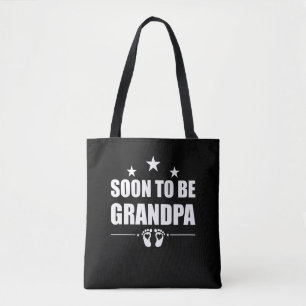 Bolsa Tote Logo Para Avô Futuro Anúncio de Gravidez