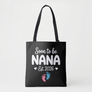 Bolsa Tote Logo Ser Vovó 2026 Anúncio Divertido de Gravidez