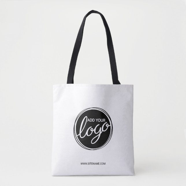 Bolsa Tote Logotipo comercial personalizado com texto persona (Frente)