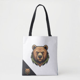 Bolsa Tote logótipo da t-shirt do urso