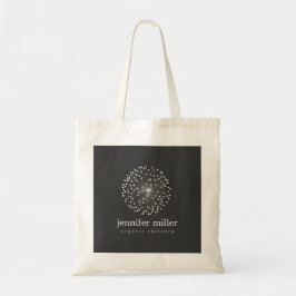 Bolsa Tote LOGOTIPO DANDELION STARBURST em BRANCO personalizá