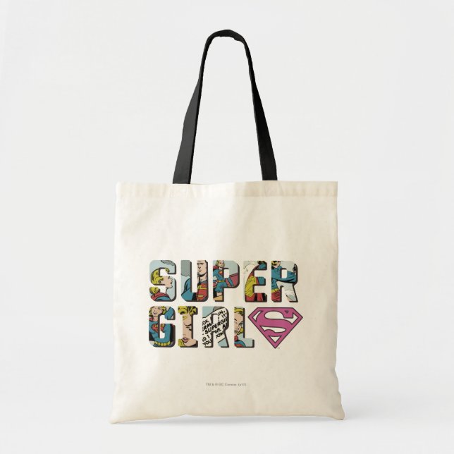 Bolsa Tote Logotipo de banda desenhada da Supergirl (Frente)