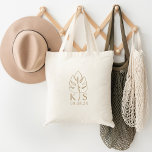 Bolsa Tote Logotipo de Casamento Monográfico Personalizado<br><div class="desc">Logotipo De Casamento Monstro Personalizado,  Marca De Tota,  Salvar A Data</div>