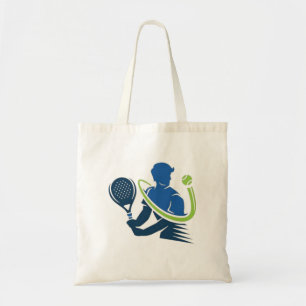 Bolsa Tote Logotipo de clube de tênis - Ação dinâmica, estilo
