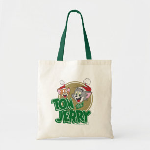 Bolsa Tote Logotipo de Natal de Tom e Jerry