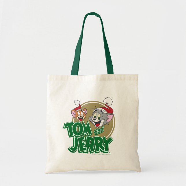 Bolsa Tote Logotipo de Natal de Tom e Jerry (Frente)