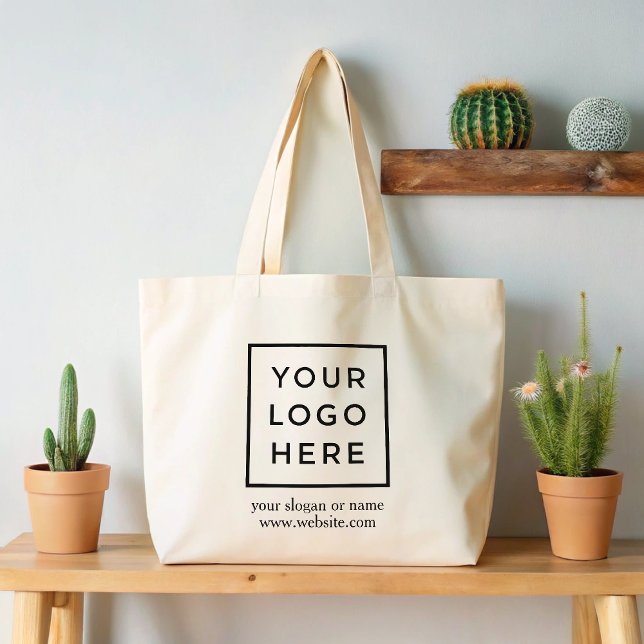 Bolsa Tote Logotipo de negócios de Promocional personalizado  (Criador carregado)