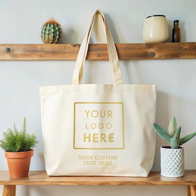 Bolsa Tote Logotipo de negócios de Promocional personalizado  (Criador carregado)