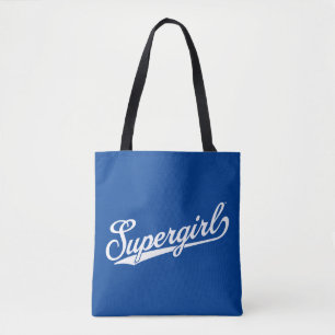 Bolsa Tote Logotipo de nome completo da Supergirl Baseball