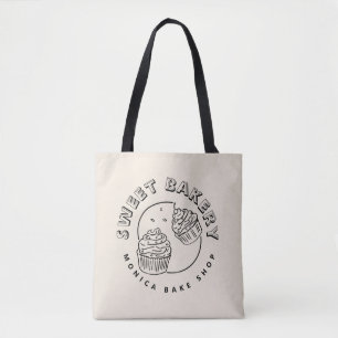 Bolsa Tote Logotipo de Padaria Doce Vintage