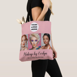 Bolsa Tote Logotipo de Roteiro Rosa Corado Foto Estúdio de Ma